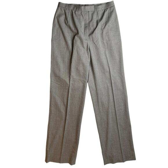 Lafayette 148 Flat Front Wool Blend Gray Dress Pants - Size 8 - Picture 1 of 10
